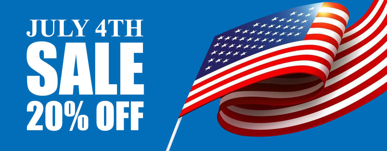July 4th Sale 20% Off