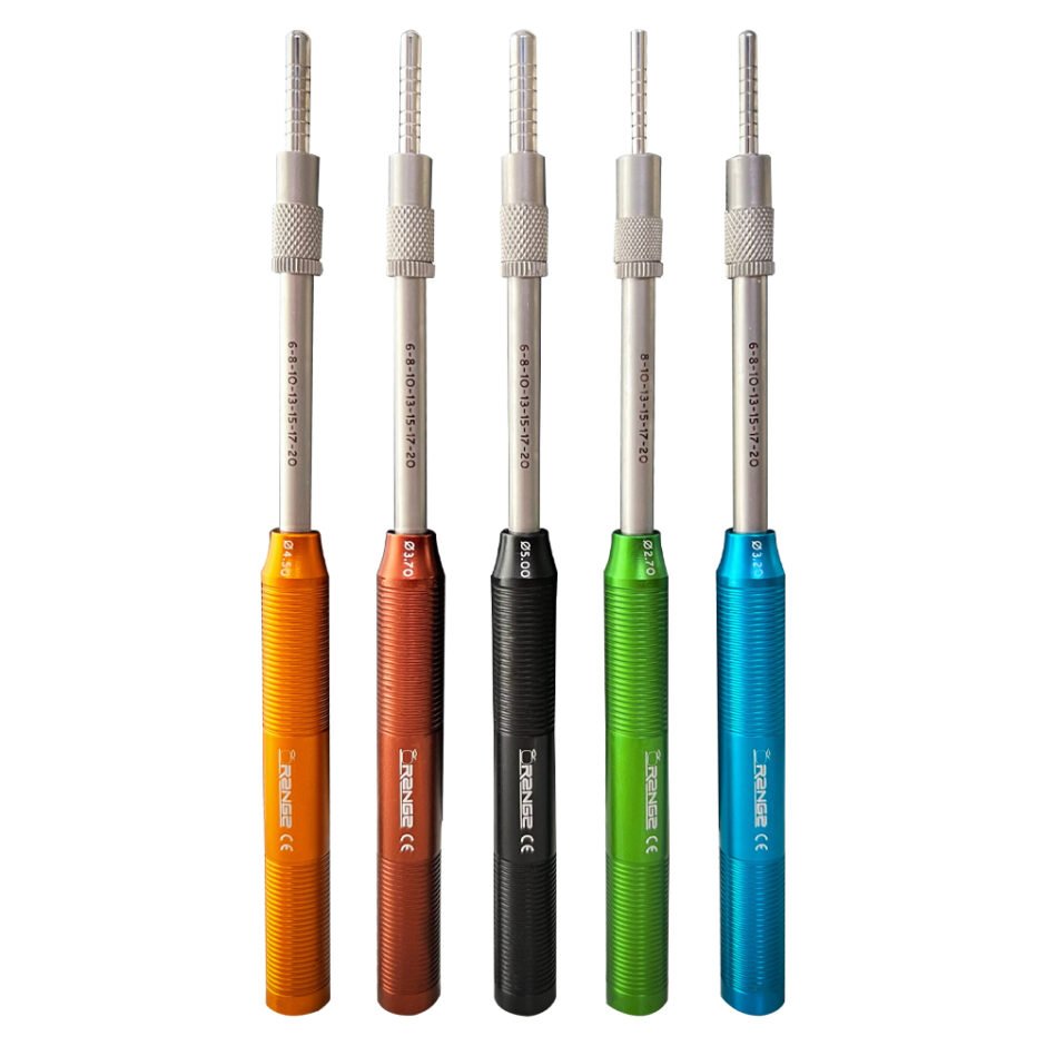Bone Spreading Convex Osteotome Set, Straight Handle