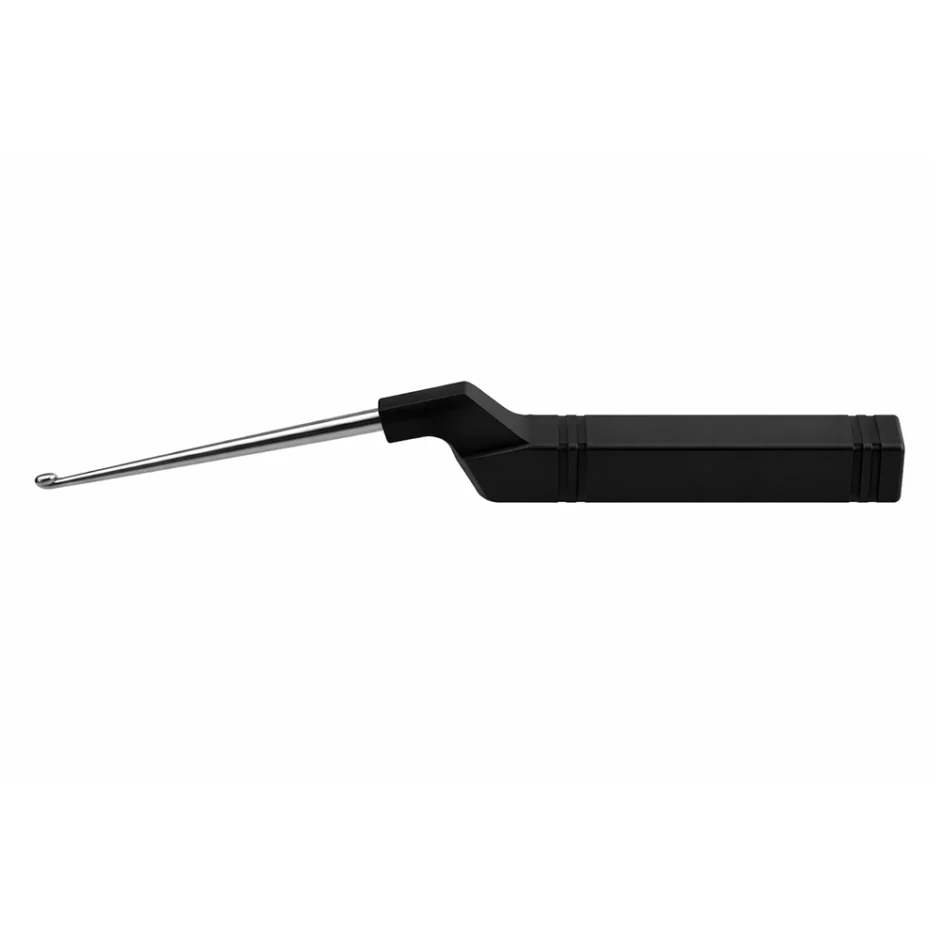 Image of Microdiscectomy Curette Set with stainless steel shaft and black ergonomic handle
