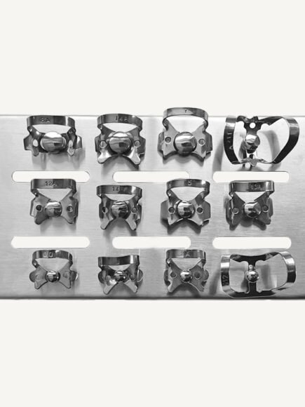 Rubber Dam Clamp Organizing Board With Clamps